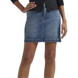 Lee Mid-Rise Denim Mini Skirt / Skort / Blue / Plus Size: 20 / Spring / Summer